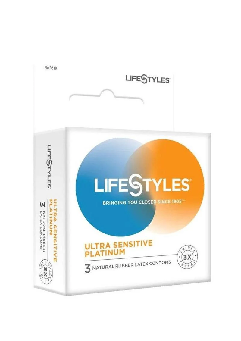 Lifestyles Ultra Sensitive Platinum Latex Condoms