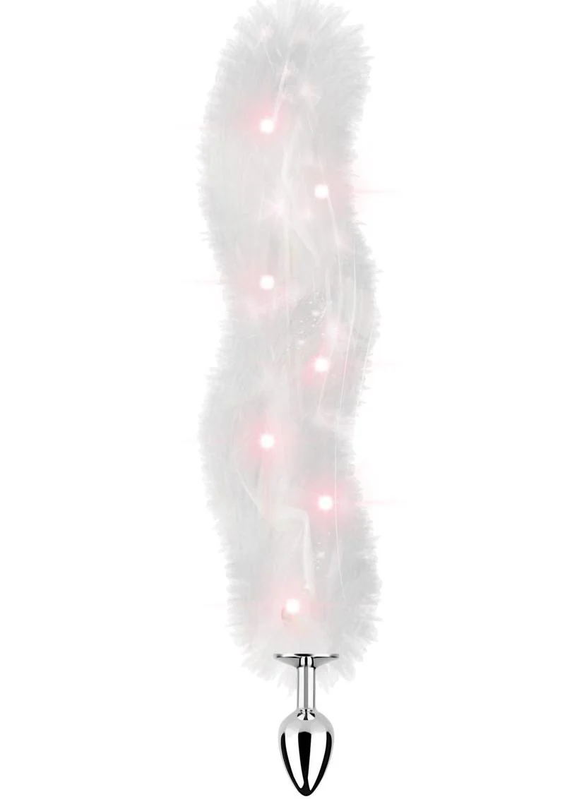 Light Up Foxy Tail Silicone Butt Plug Fluffy Tail - Image 3