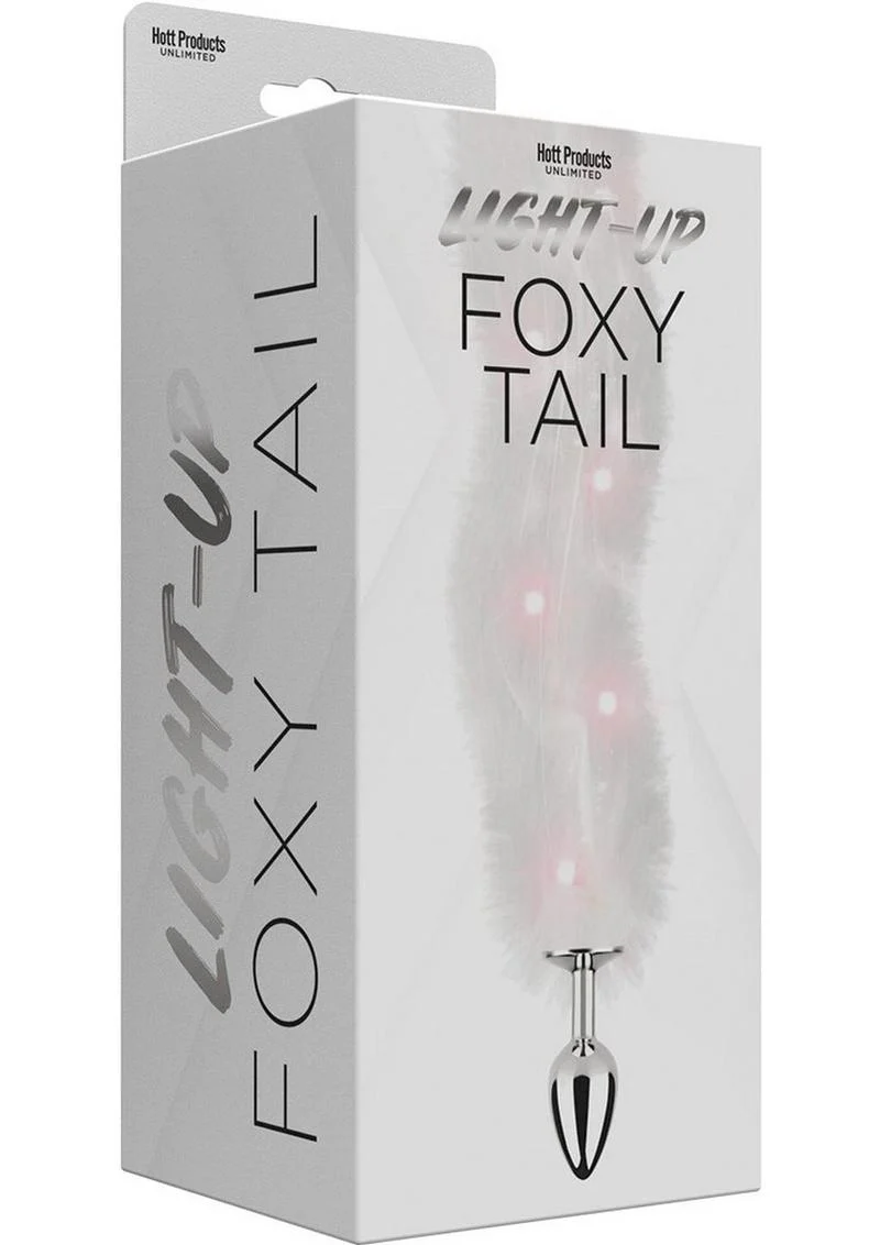 Light Up Foxy Tail Silicone Butt Plug Fluffy Tail - Image 5