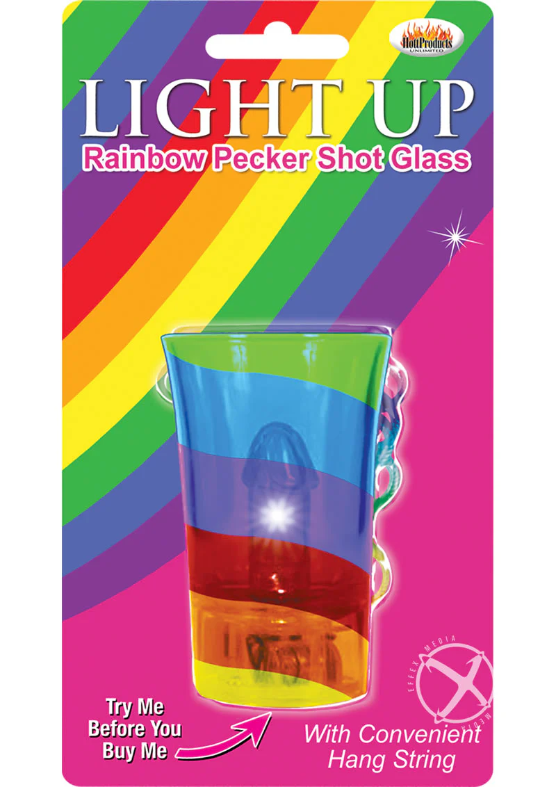 Light Up Rainbow Pecker Shot Glass - Image 2