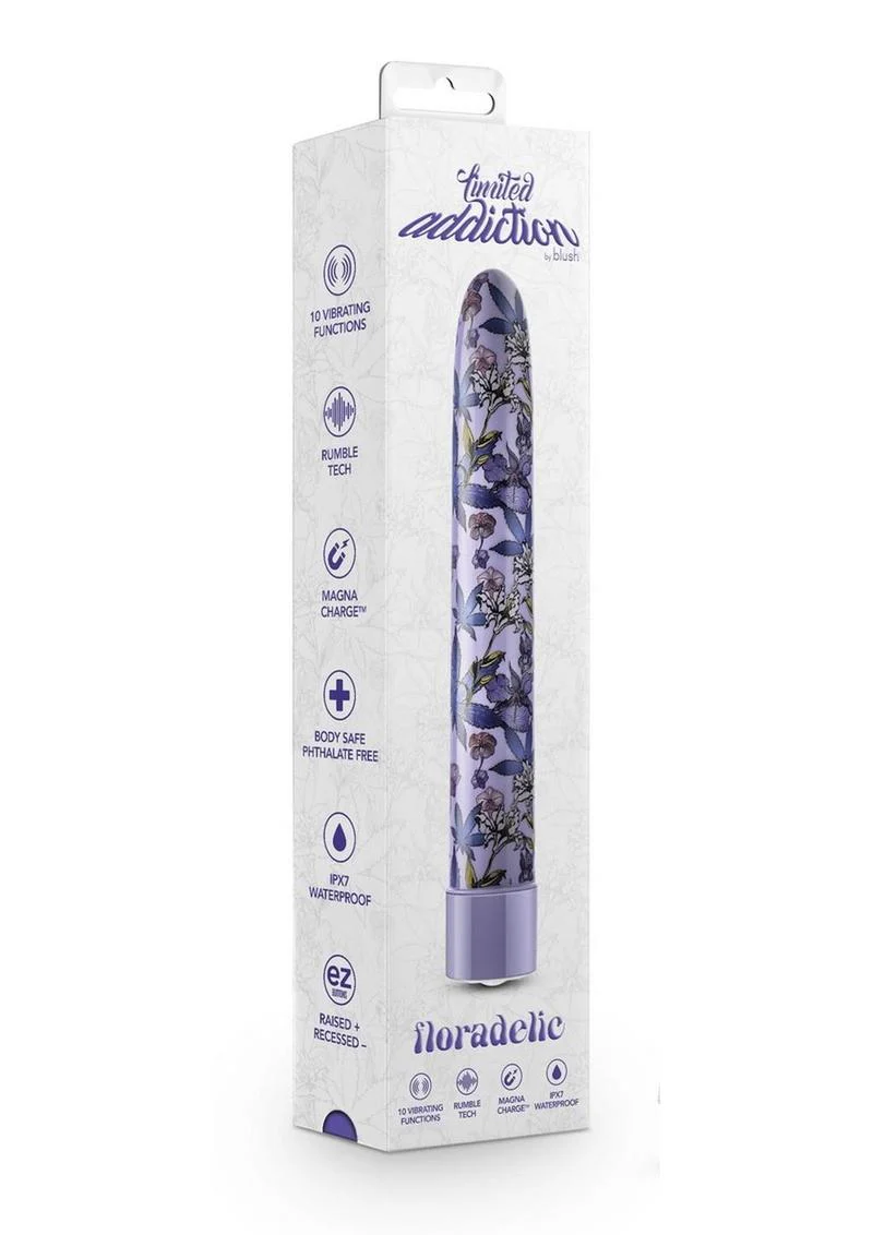 Limited Addiction Floradelic Rechargeable Slimline Vibrator - Image 4