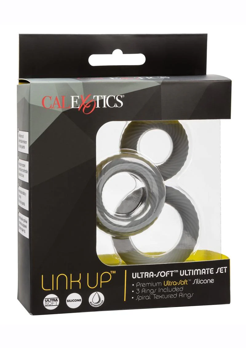 Link Up Ultra Soft Ultimate Set Silicone Cock Rings - Image 3