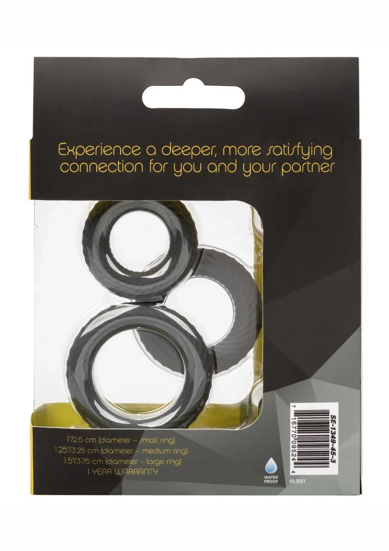 Link Up Ultra Soft Ultimate Set Silicone Cock Rings - Image 4