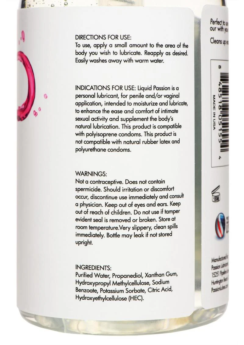 Liquid Passion Natural Water Based Lubricant - Image 8