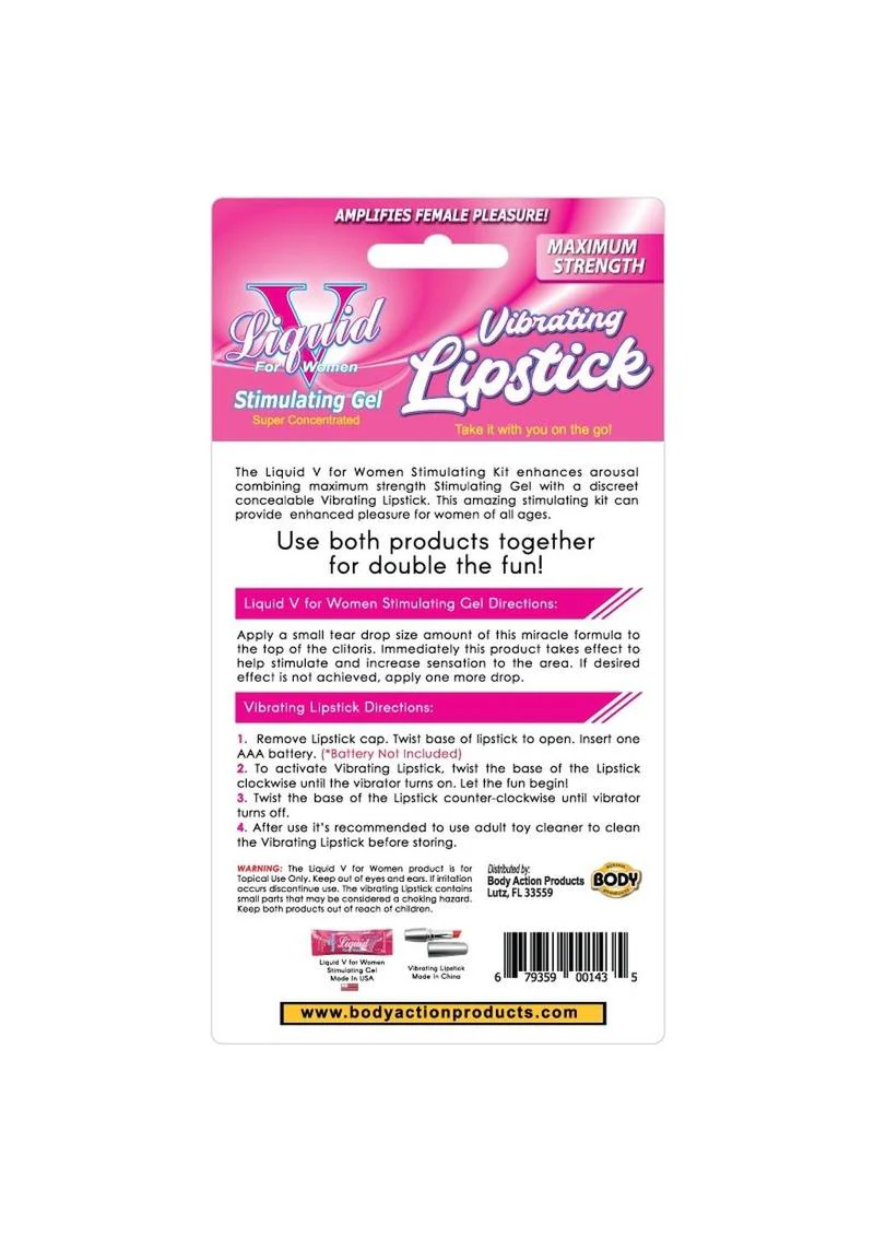 Liquid V Vibrating Lipstick Kit with Stimulating Gel - Image 2