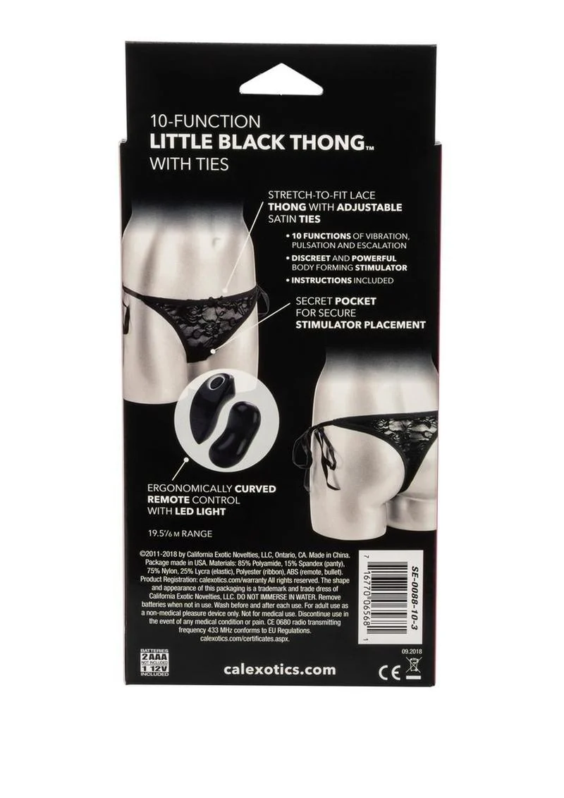 Little Black Thong Remote Control Panty Vibrator - Image 3