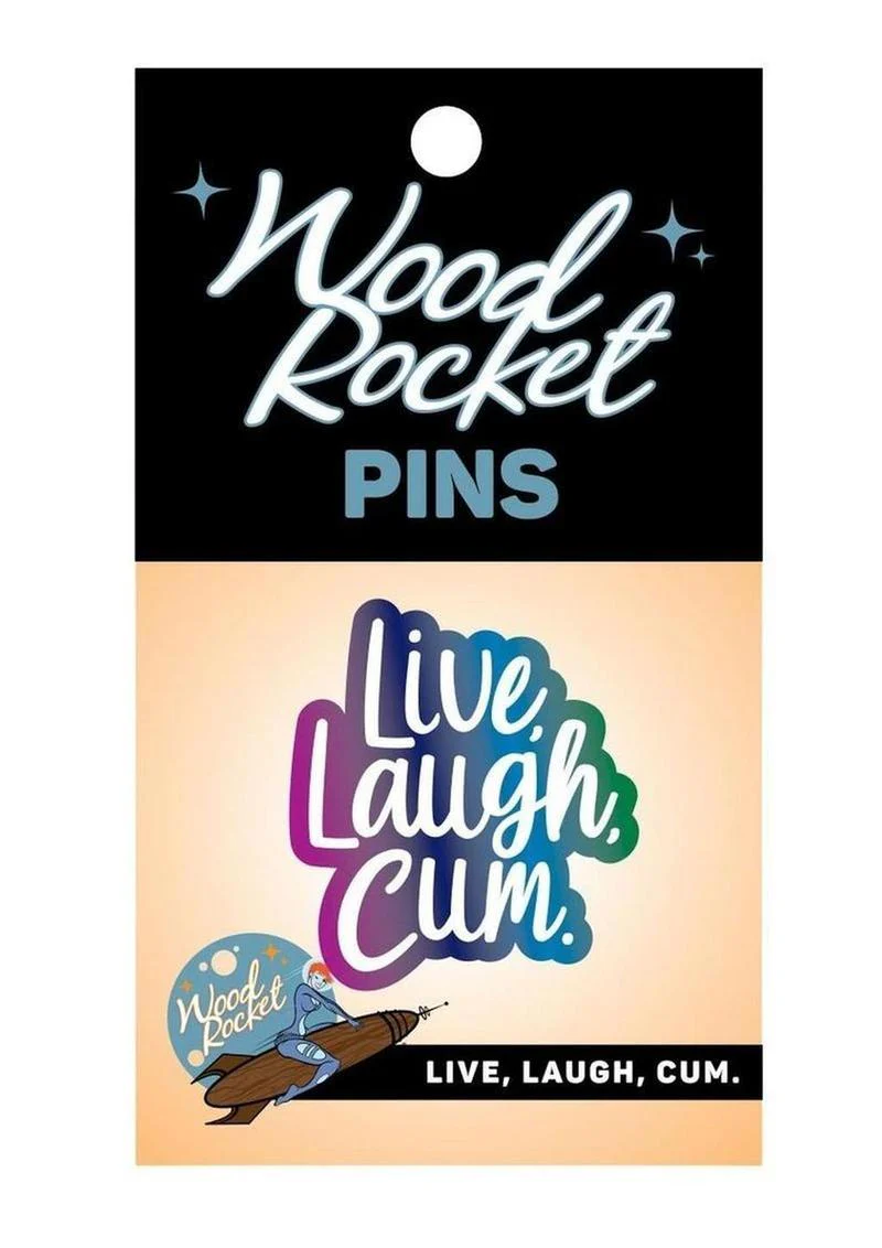 Live, Laugh, Cum Enamel Pin - Image 2