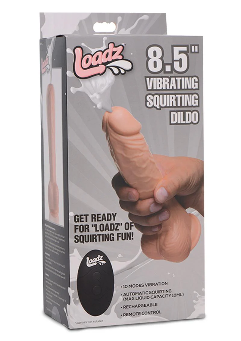 Loadz 8.5in Vibrating Squirting Dildo Rechargeable Remote Control Toy - Image 8