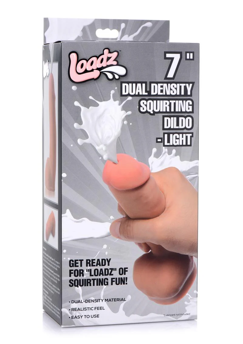 Loadz Dual-Density Squirting Dildo - Vanilla - Image 24