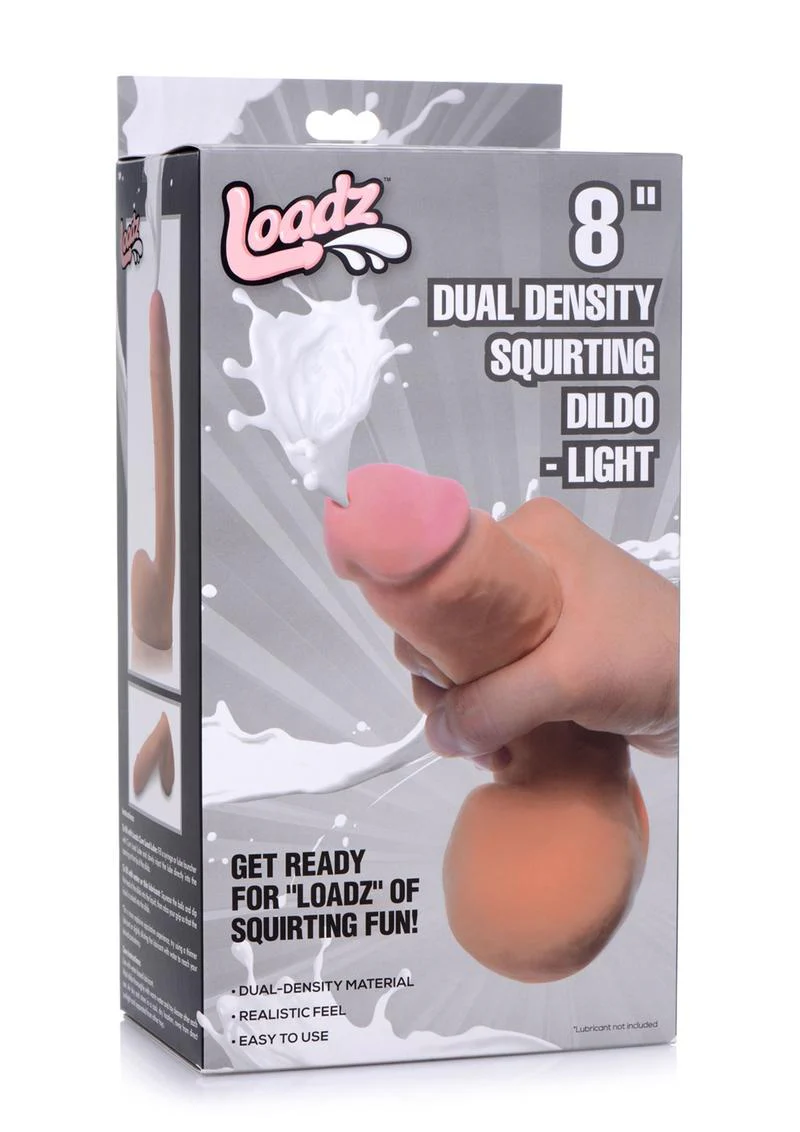 Loadz Dual-Density Squirting Dildo - Vanilla - Image 25
