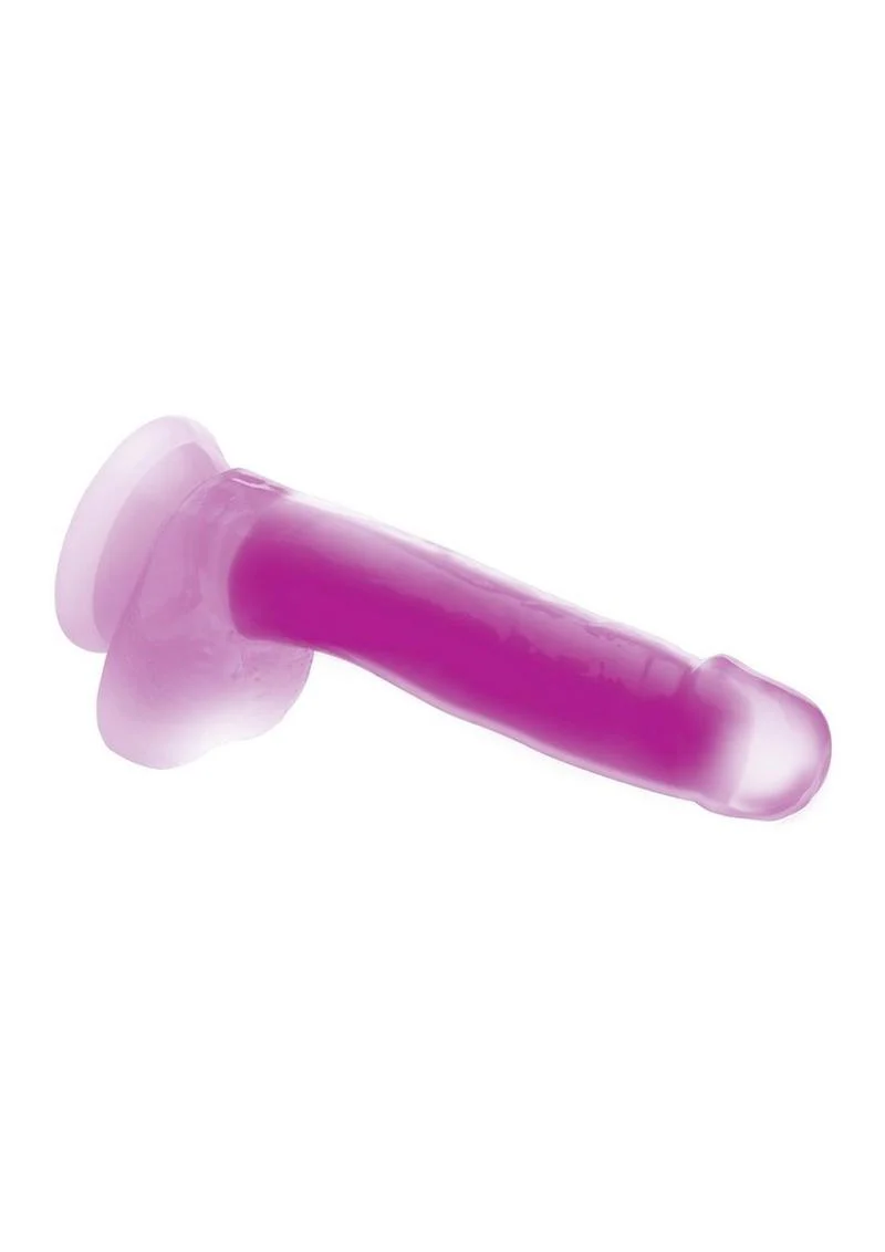 LolliCock Glow Dual-Density Silicone Glow-in-the-Dark Dildo with Balls - Image 5