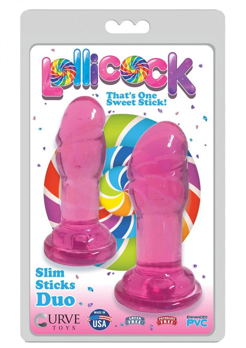 Lollicock Slim Sticks Duo Berry Blue Butt Plugs Set - Image 11