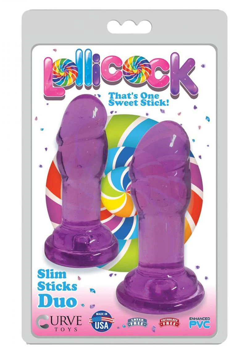 Lollicock Slim Sticks Duo Berry Blue Butt Plugs Set - Image 12