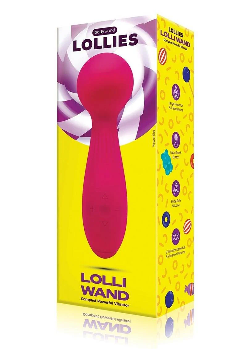 Lollies Lolli Wand in Hot Pink Compact Power Vibrator - Image 4