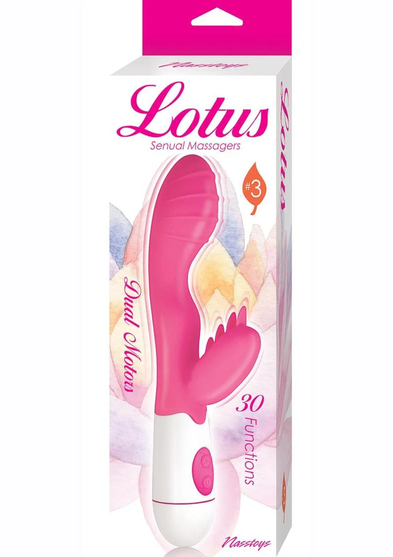 Lotus Sensual Massager #3 Function Dual-Motor Ribbed Rabbit Vibrator - Image 6