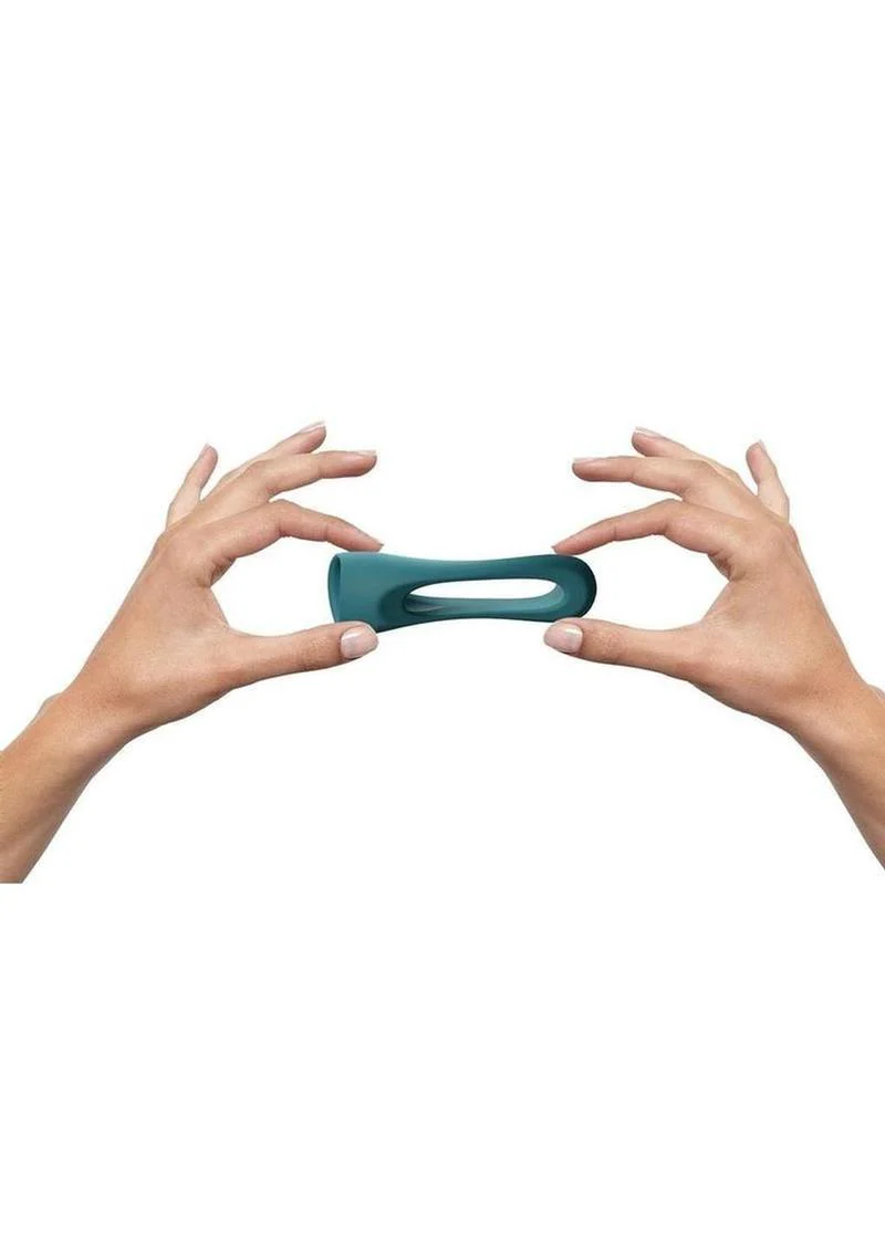 Love to Love Flux Ring Silicone Cockring Teal - Image 2