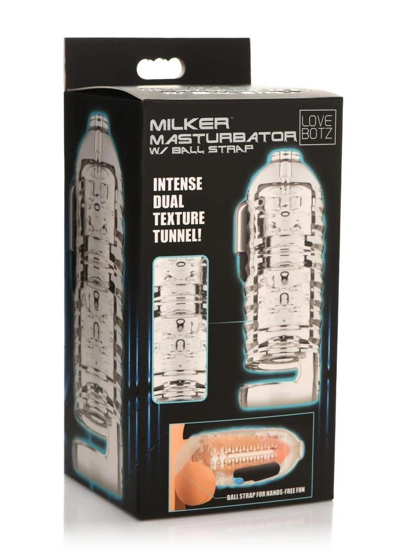 LoveBotz Milker Masturbator with Ball Strap Dual Texture Tunnel - Image 4