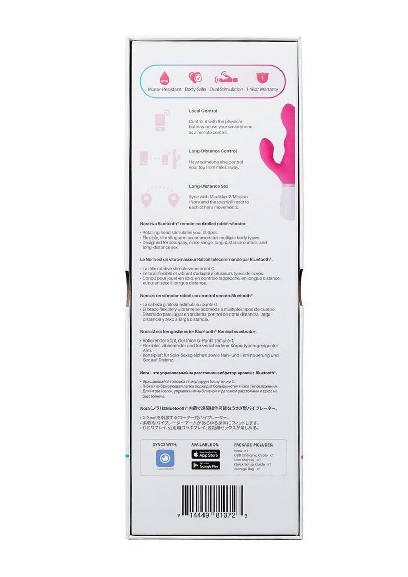 Lovense Nora Bluetooth Remote Control Rabbit Vibrator - Image 3