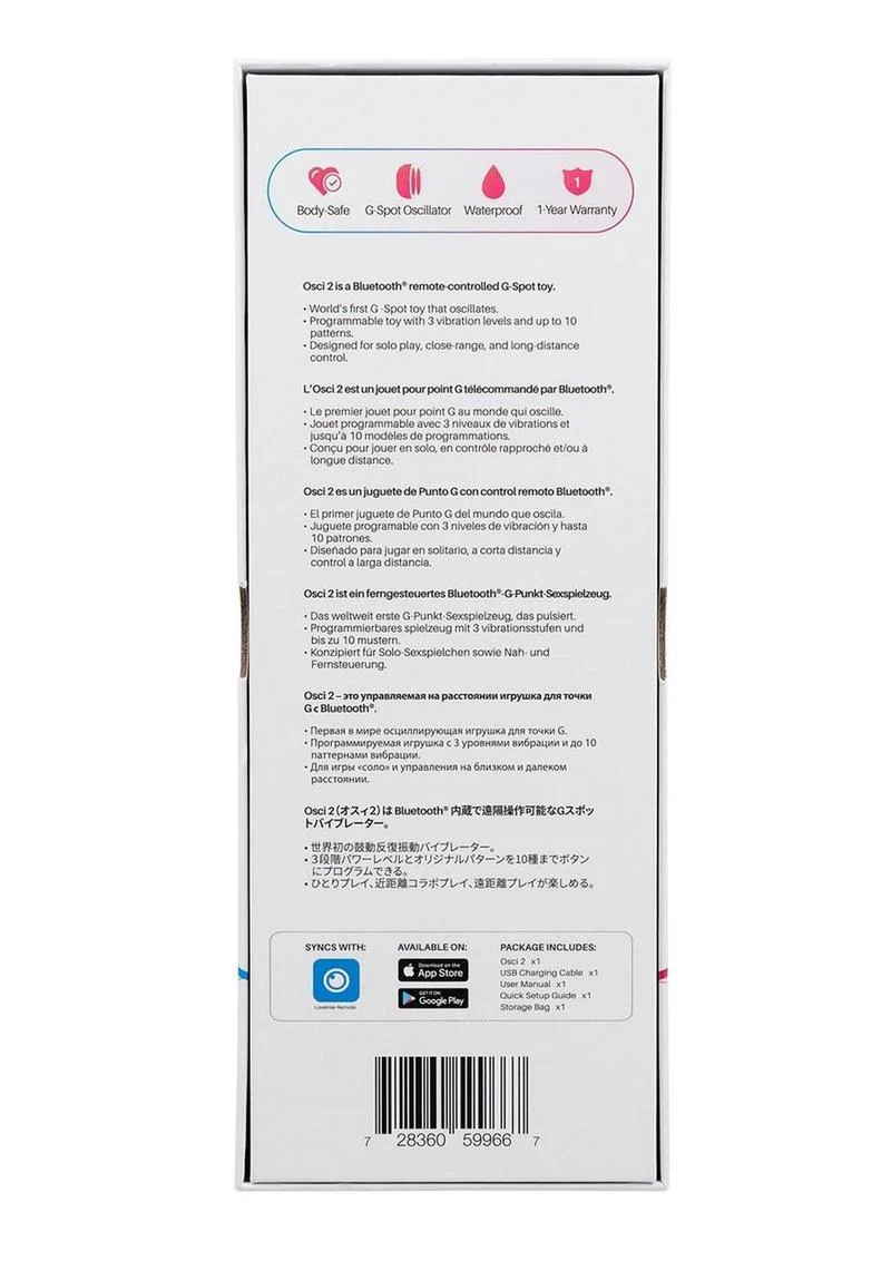 Lovense Osci 2 Bluetooth Oscillating G Spot Vibrator - Image 3