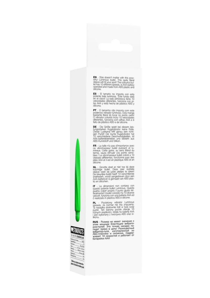 Luminous Myra Bullet with Silicone Sleeve – Green - Image 3