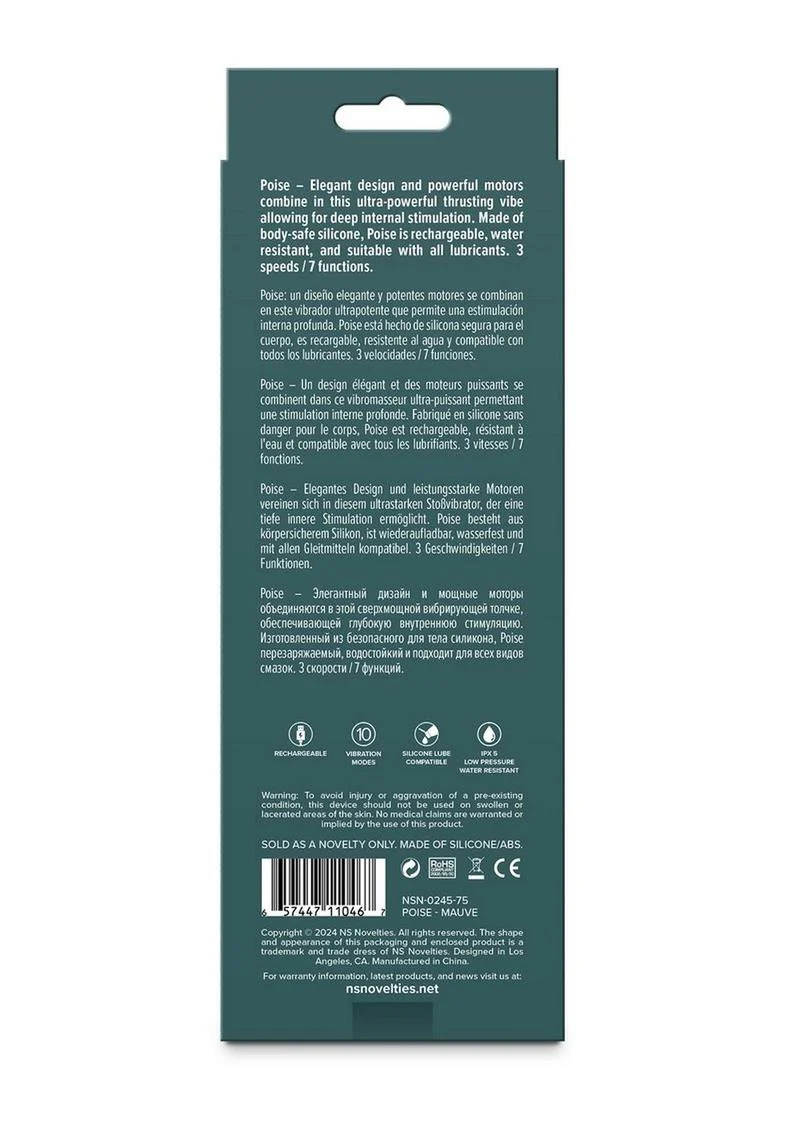 Lust N' Dreams Poise Rechargeable Silicone Vibrator - Image 3