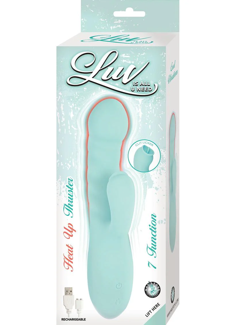 Luv Heat Up Thruster Rechargeable Silicone Rabbit Vibrator - Image 5