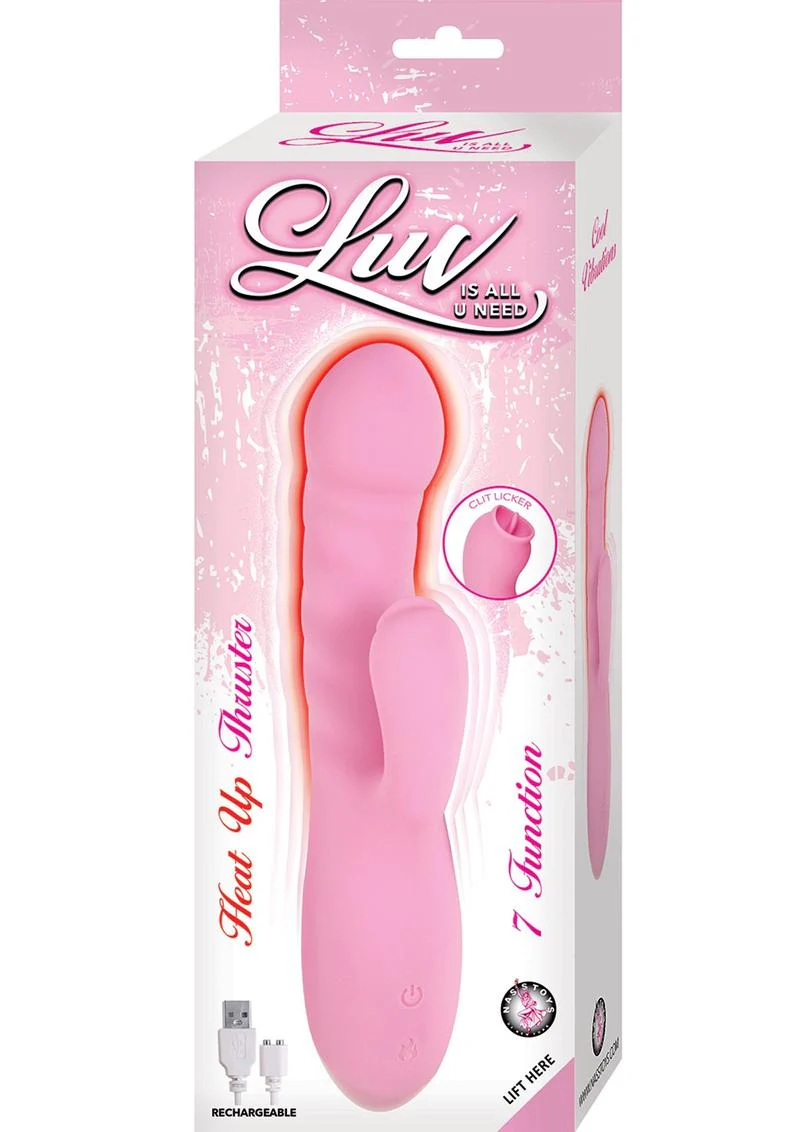 Luv Heat Up Thruster Rechargeable Silicone Rabbit Vibrator - Image 6