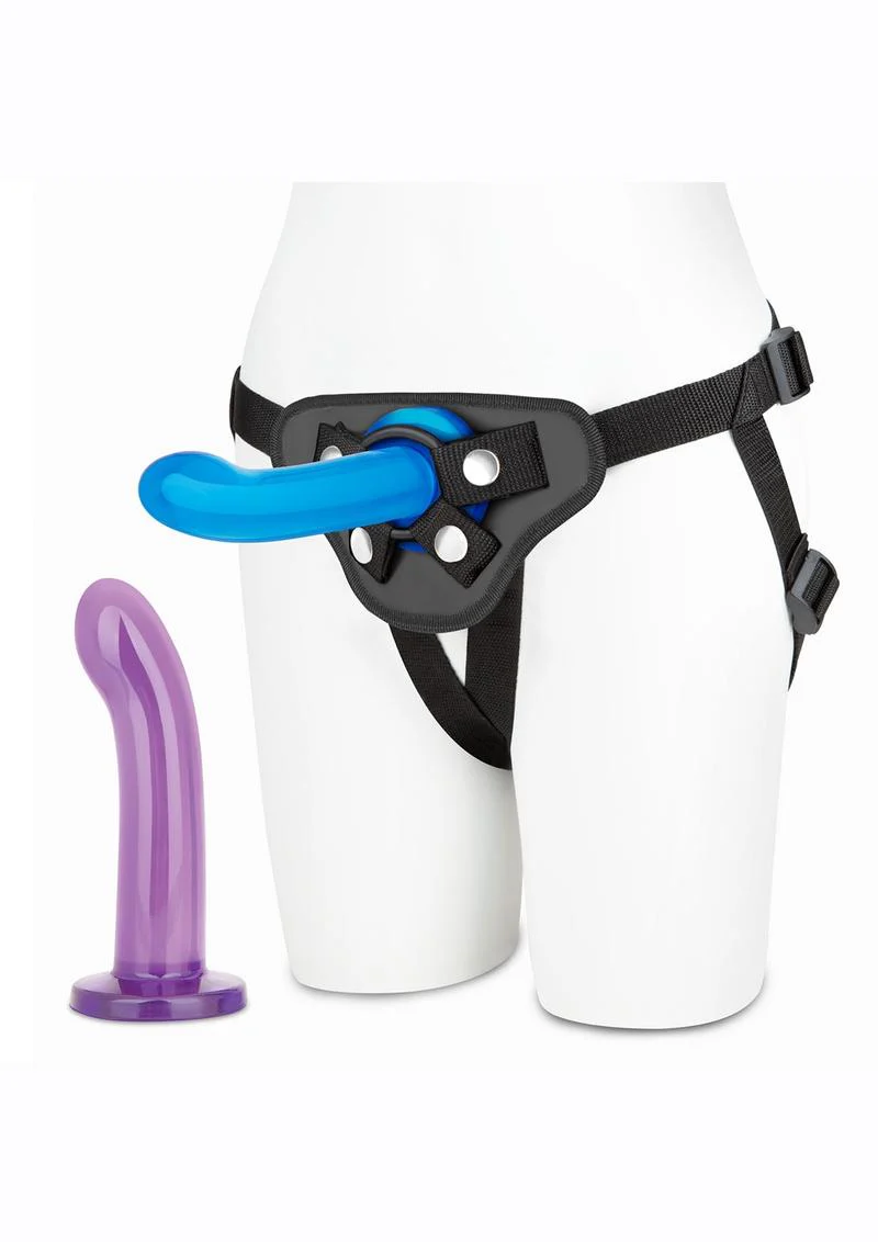 Lux Fetish 3PC Beginners Strap-On Pegging Set Slim G and P-Spot Dildos - Image 2