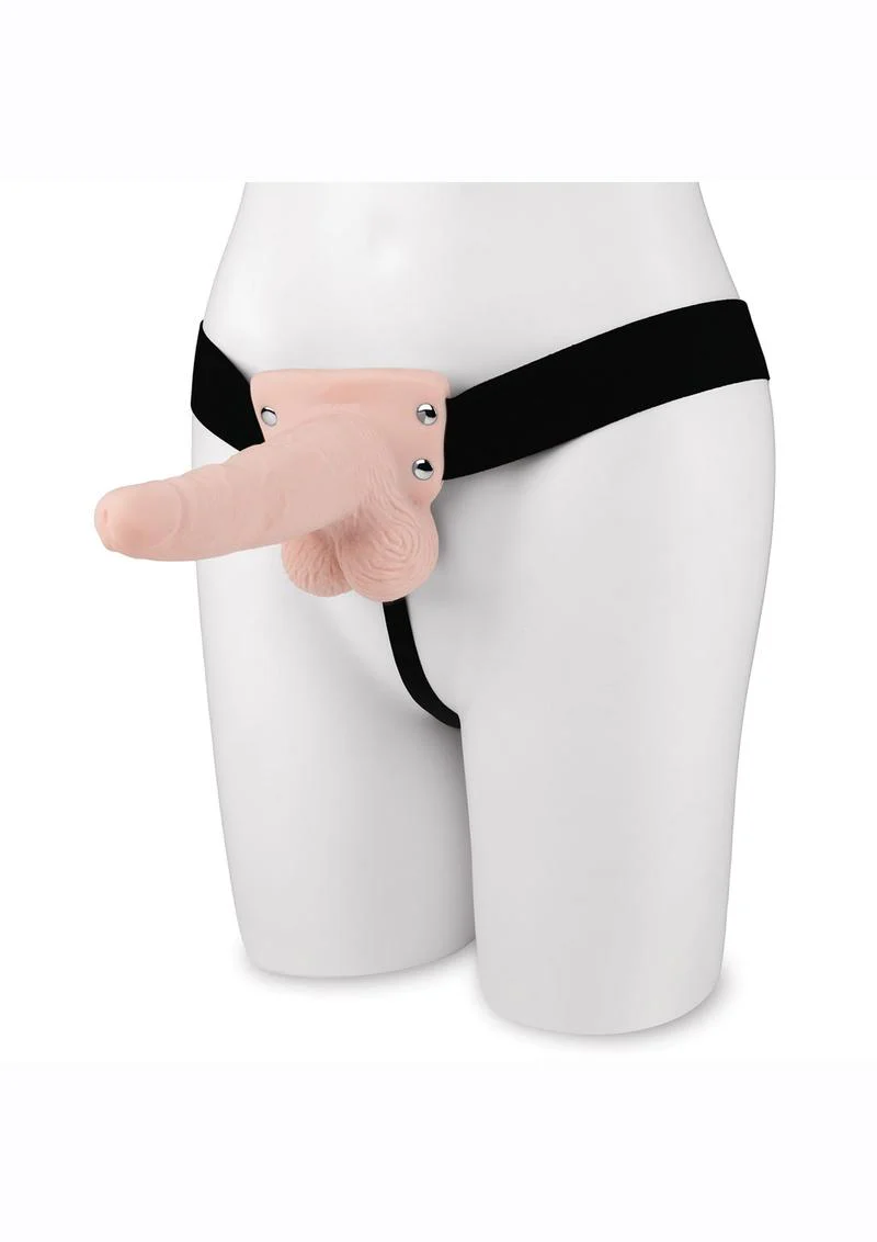 Lux Fetish 6in Rechargeable Strap-On with Balls Unisex And Adjustable - Image 4