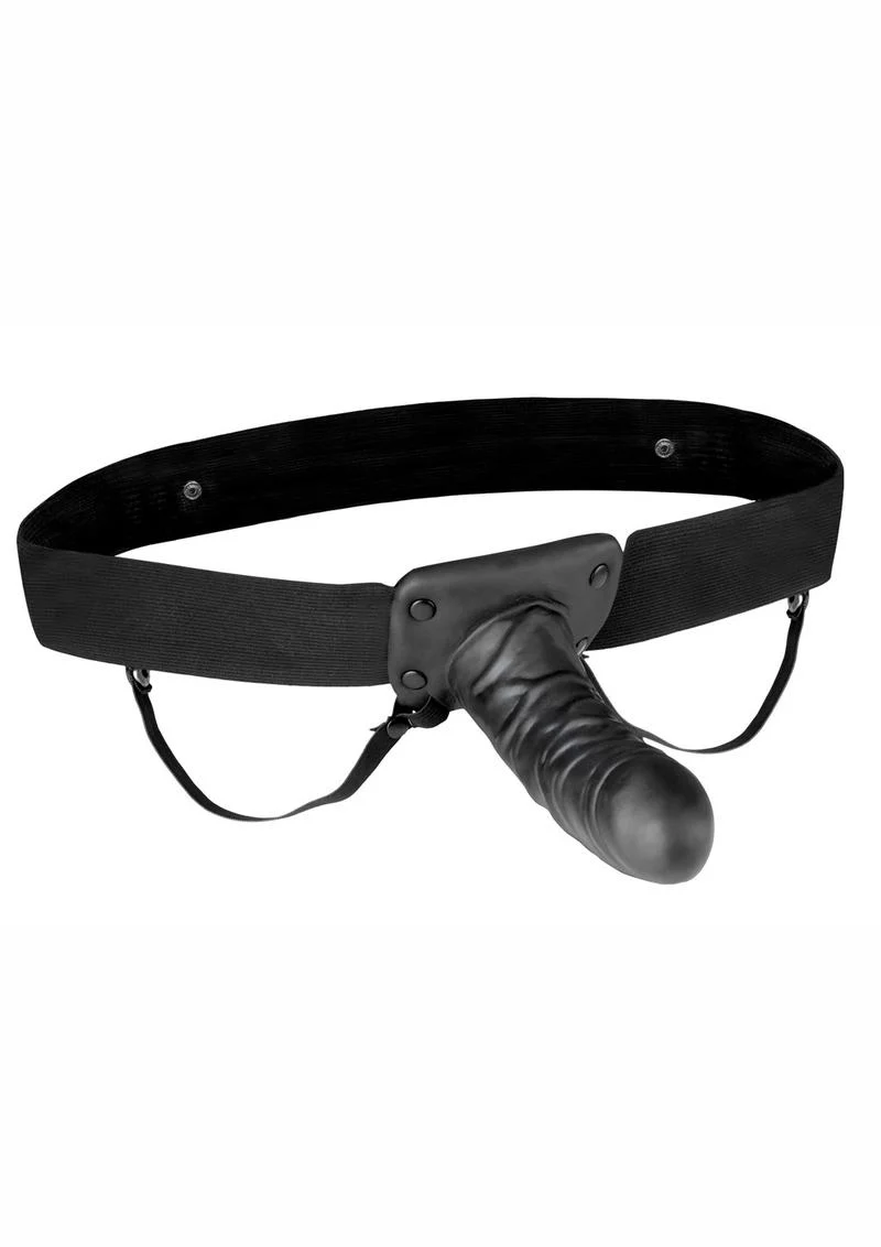Lux Fetish Unisex Hollow Wired Remote Control Strap-On Dildo