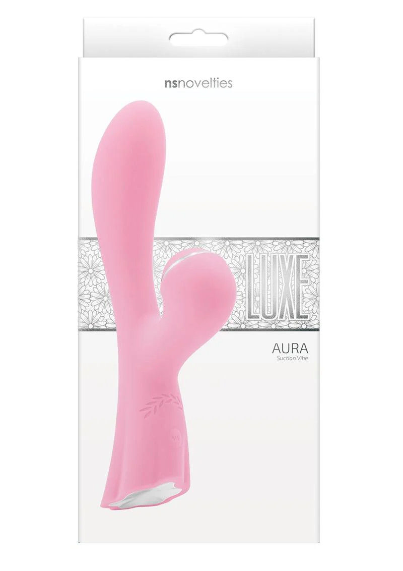 Luxe Aura Rechargeable Silicone Suction Vibe Teal Clitoral Stimulator - Image 8