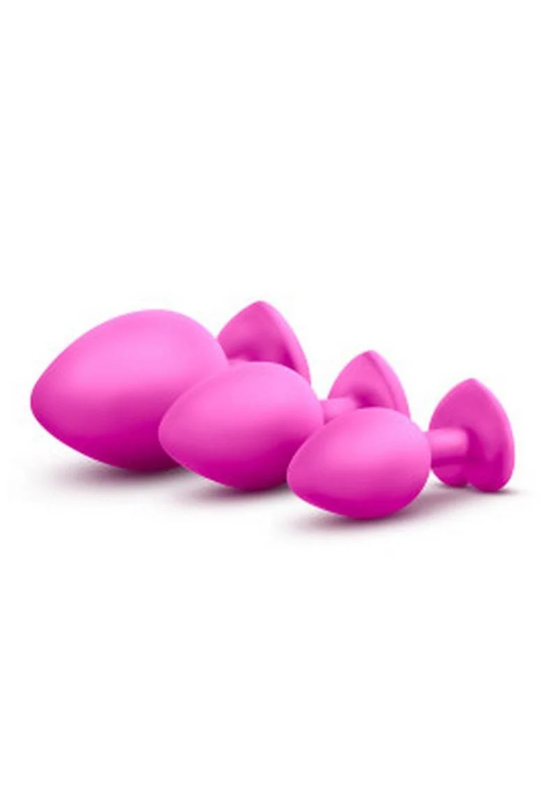 Luxe Bling Plugs Silicone Training Kit with White Gems - Image 2