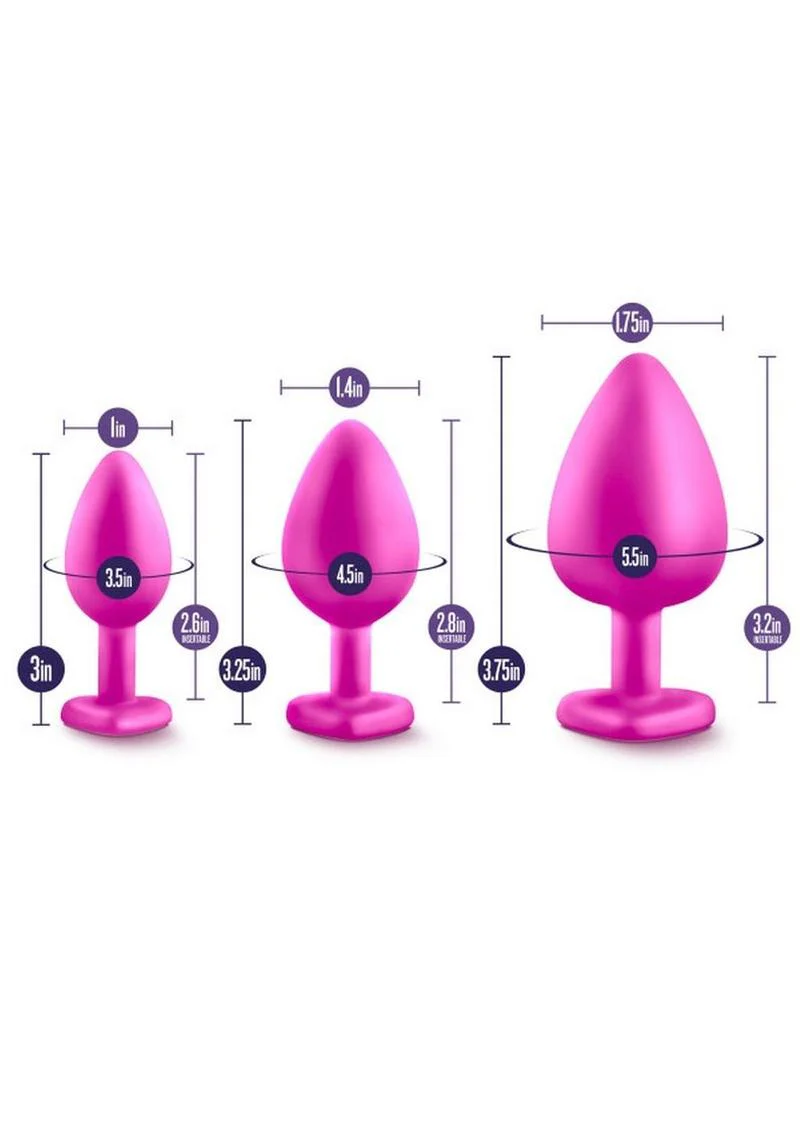 Luxe Bling Plugs Silicone Training Kit with White Gems - Image 3