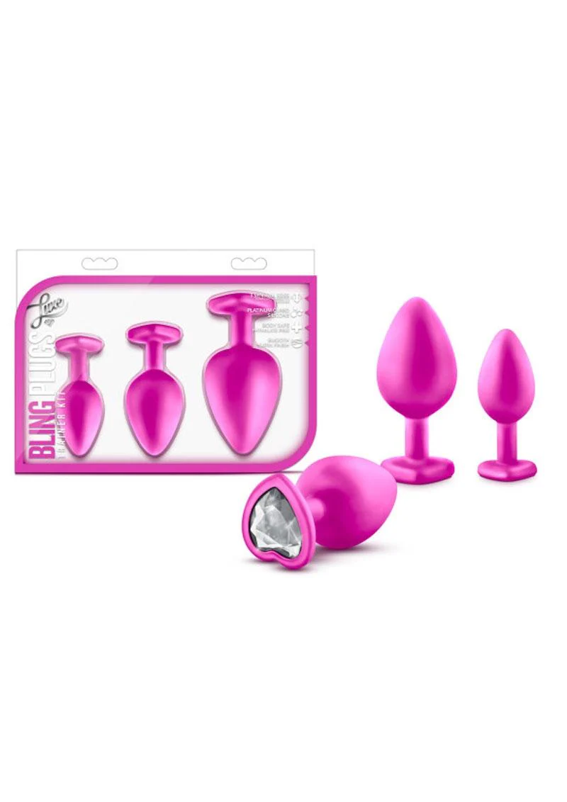 Luxe Bling Plugs Silicone Training Kit with White Gems - Image 4