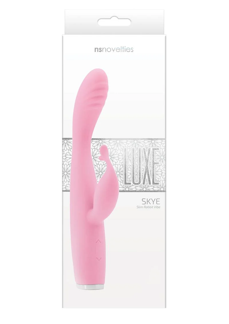 Luxe Skye Silicone Rechargeable Slim Rabbit Vibrator - Image 6