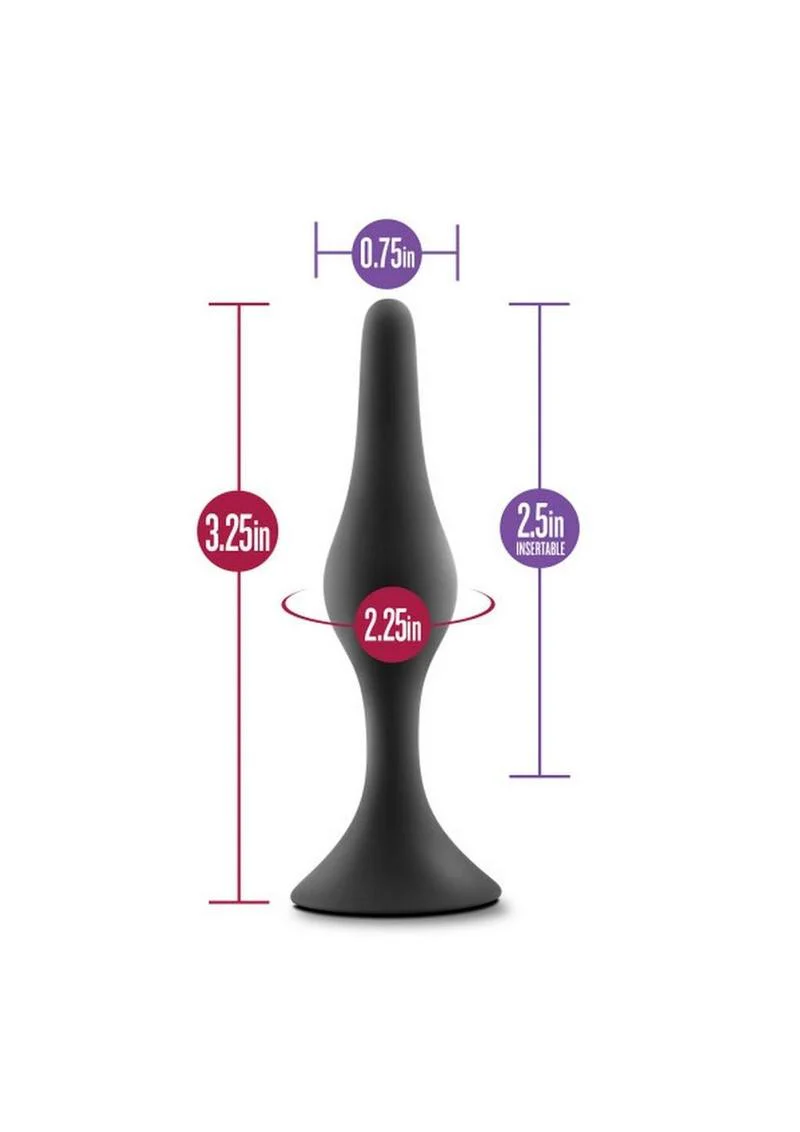 Luxe Small Beginner Cured Silicone Butt Plug - Image 3