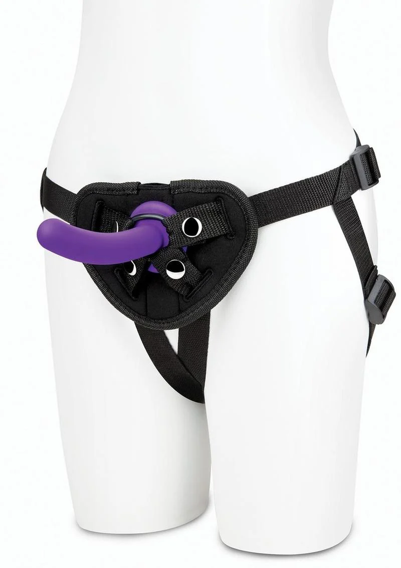LUXFETISH Unisex Adjustable Strap-On Harness And Silicone Dildo - Image 2
