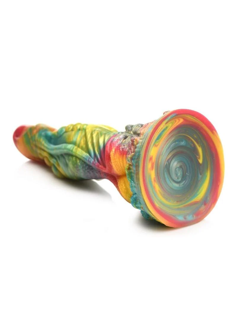 Majestic Merman Silicone Dildo - Vibrant Rainbow Pleasure - Image 3