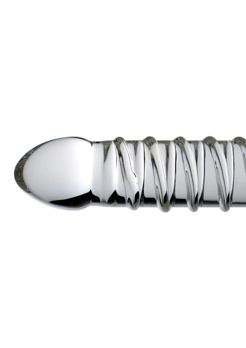 Master Series Behemoth Ribbed XL Glass Dildo for Advanced Users - Image 2