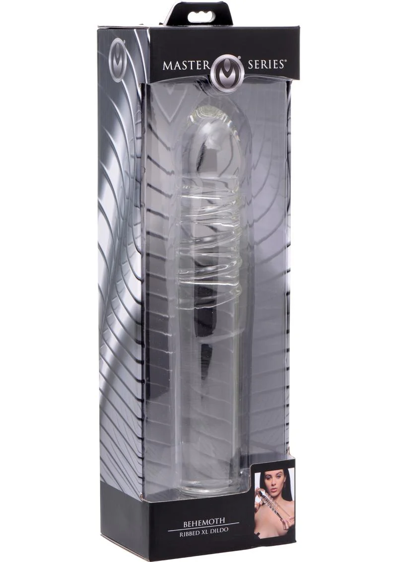 Master Series Behemoth Ribbed XL Glass Dildo for Advanced Users - Image 4