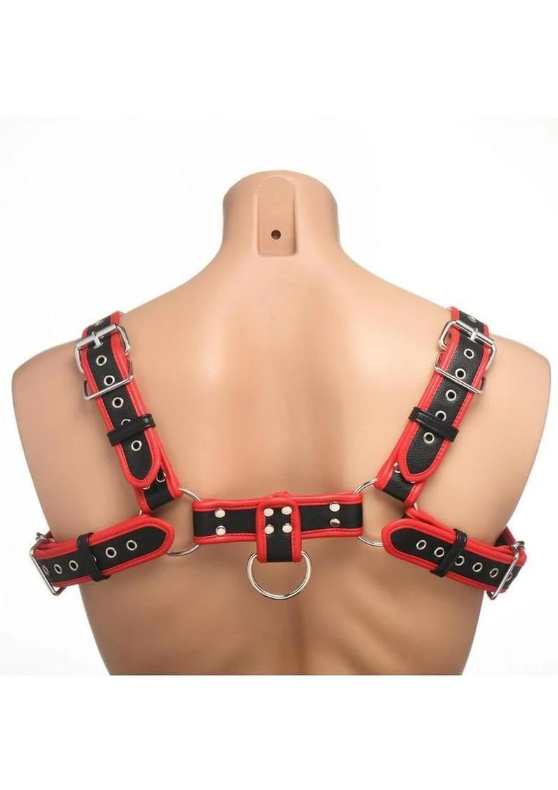 Master Series Bulldog Harness Blue Leather - Image 6