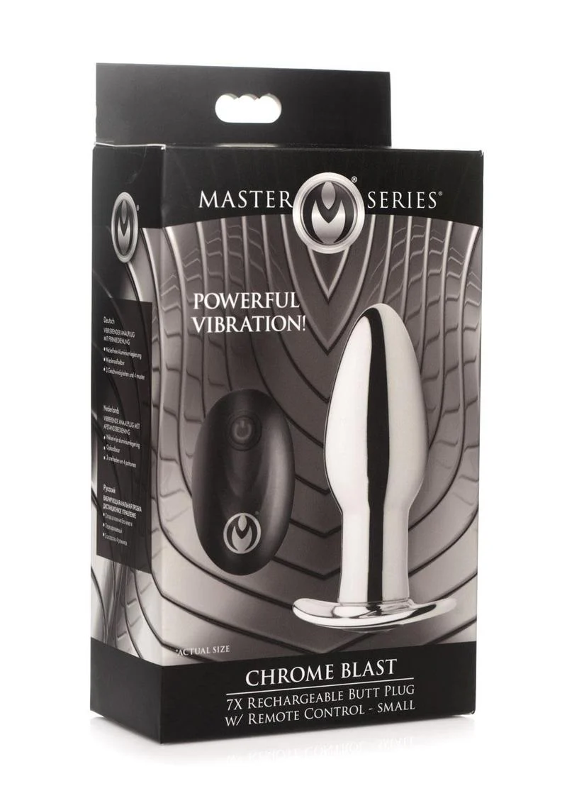 Master Series Chrome Blast 7X Large Butt Plug - Image 7