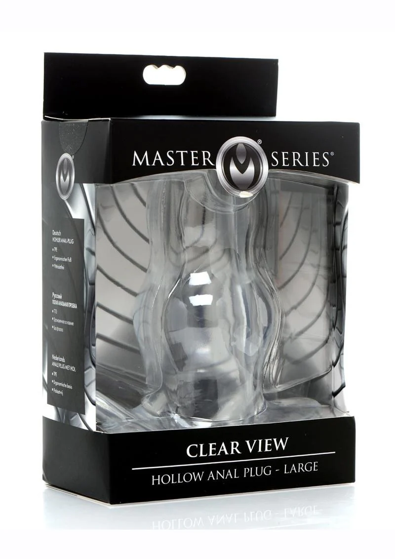 Master Series Clear View Hollow Anal Plug XL - Image 12