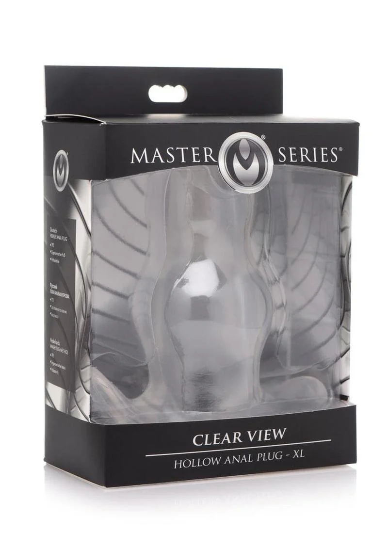 Master Series Clear View Hollow Anal Plug XL - Image 13
