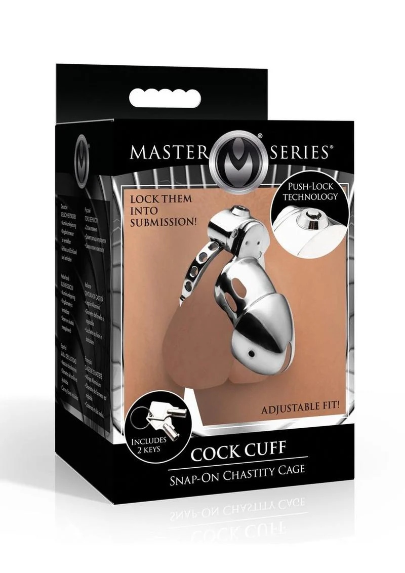 Master Series Cock Cuff Snap-On Chastity Cage - Image 4