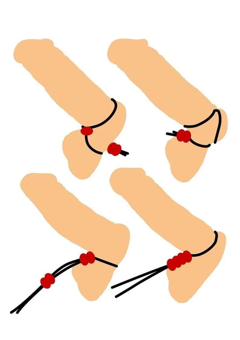 Master Series Crimson Tied Bolo Adjustable Lasso Style Cock Ring - Image 2