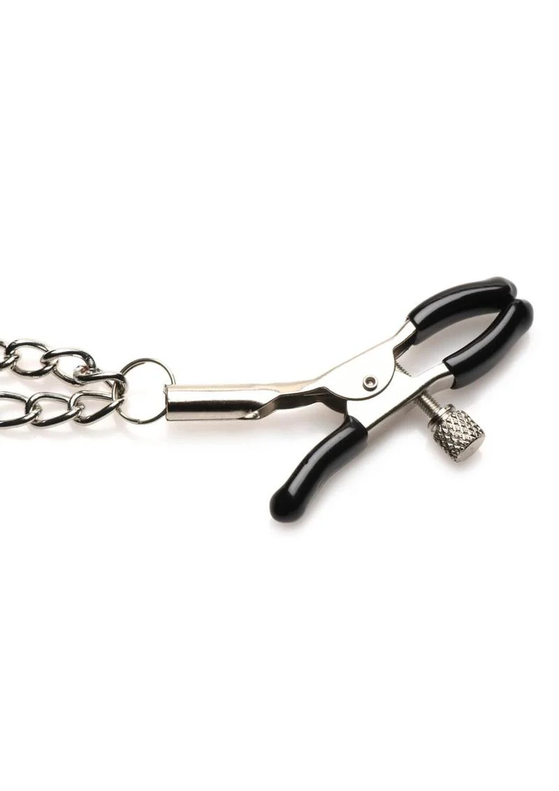 Master Series Daggers Double Chain Nipple Clamps - Spiked Pleasure - Image 3