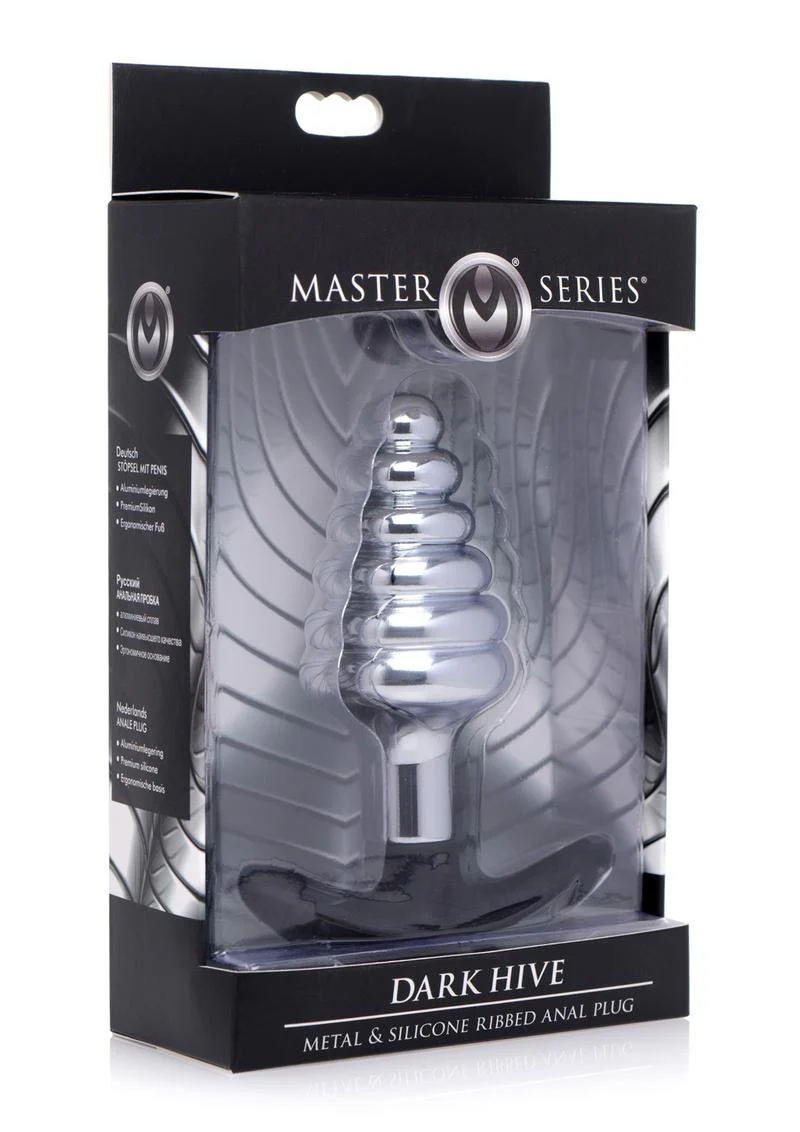 Master Series Dark Hive Metal and Silicone Anal Plug - Image 4