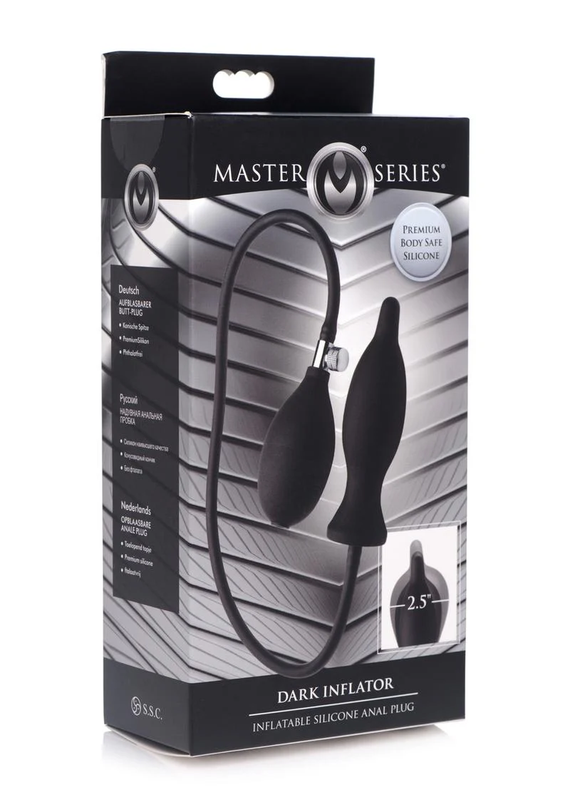 Master Series Dark Inflator Inflatable Silicone Anal Plug - Image 4