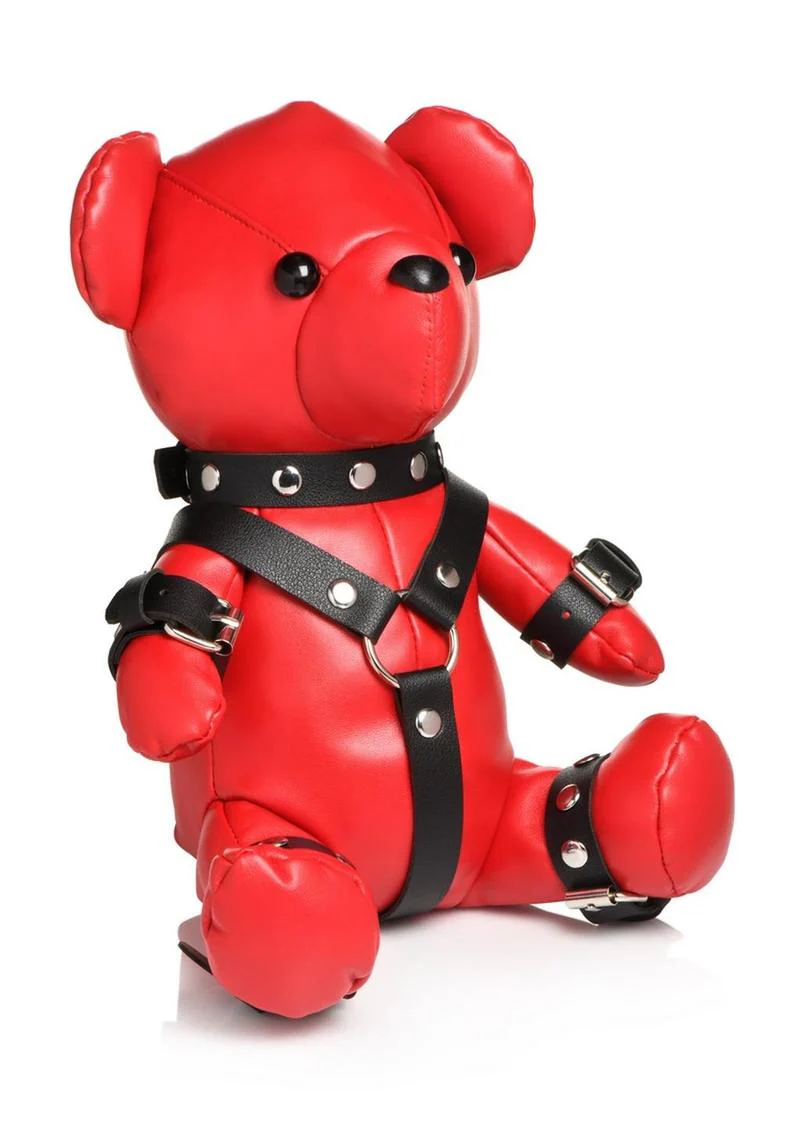Master Series Gimp Bear Red Leather Bear With Harness - Image 3